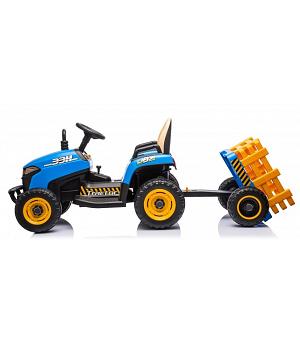 TRACTOR CON REMOLQUE 12V, RC PARENTAL, AZUL INDA613-LE-BBH-030